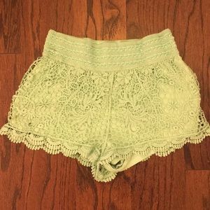 Mint green Topshop shorts